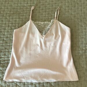 AQUA Capsule Light Pink Lace Tank Size: Small